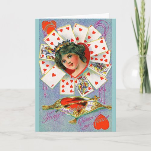 QUEEN OF HEARTS Valentines Day Holiday Card