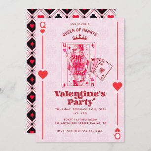 Queen of Hearts Valentine's Day Invitation