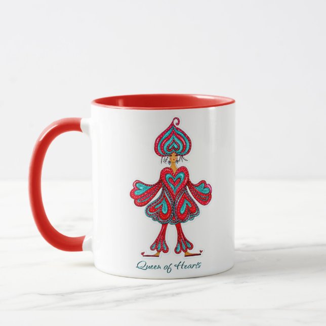 Queen of Hearts wall decor Mug (Left)