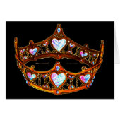 Queen of Hearts Warm Gold Crown Tiara black (Front Horizontal)