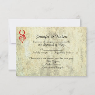 Queen of Hearts Wedding Response Card