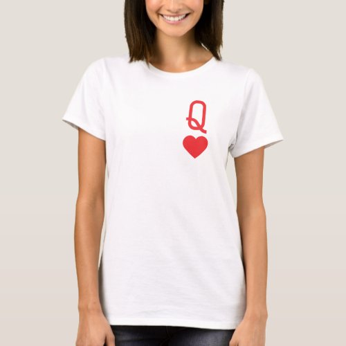 Queen of Hearts Womens T_Shirt