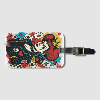 Queen of Hearts Wonderland Villain Luggage Tag