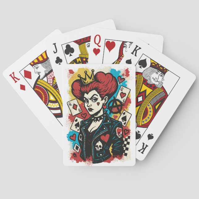 Queen of Hearts Wonderland Villain Poker Cards (Back)