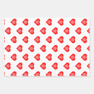 Queen of hearts Wrapping Paper Flat Sheet Set
