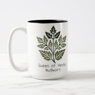 Queen of Herbs Mugwort3 Two-Tone Coffee Mug