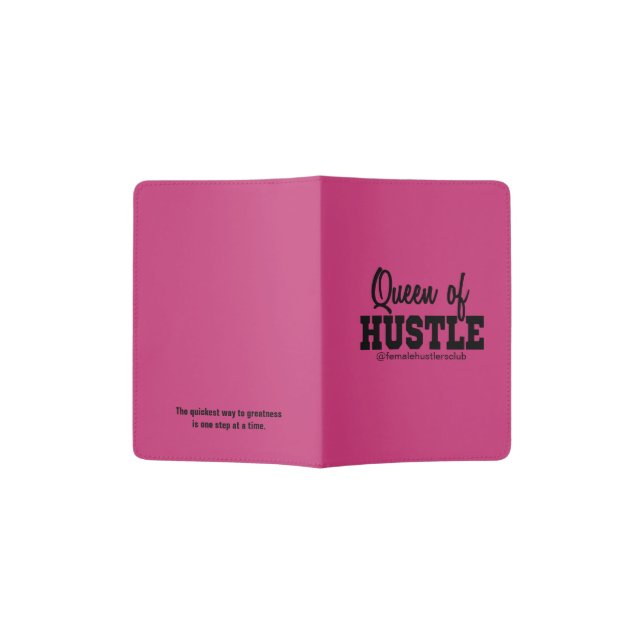 Queen of Hustle-customizable passport cover|holder Holder (Opened)