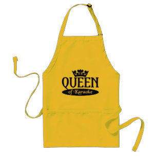 Queen of Karaoke apron - choose style & color