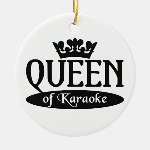 Queen of Karaoke ornament