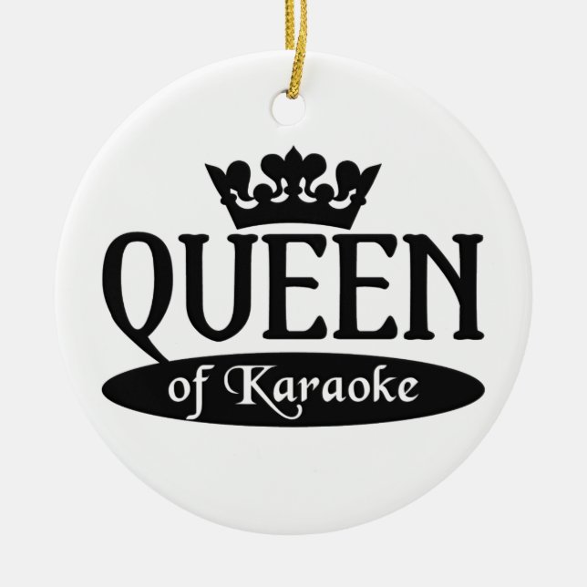 Queen of Karaoke ornament (Front)