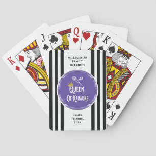 Queen of Karaoke Singing Contest Family Reunion Poker Cards