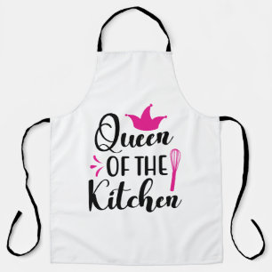 Queen of kitchen quoted apron
