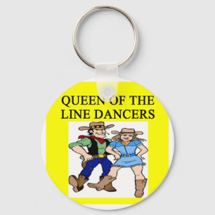 queen of line dancing keychain
