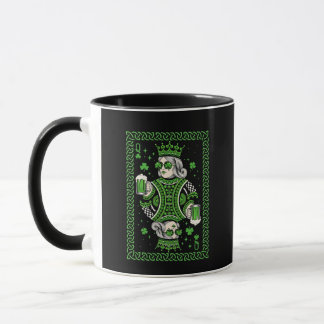 Queen of Luck St. Patrick's Day Playing Card Beer Mug