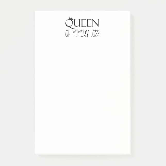 "QUEEN of Memory Loss" Notes (Front)