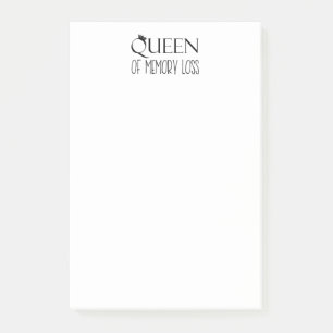 "QUEEN of Memory Loss" Post-it Notes