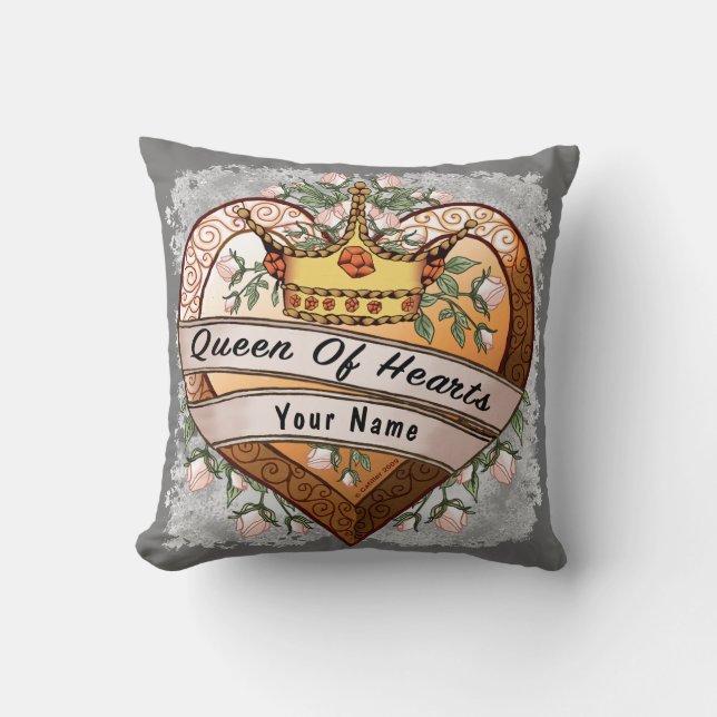Queen of My Heart custom pillows (Front)