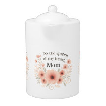 Queen of My Heart Mom" Elegant Floral