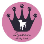 Queen of My Pack Classic Round Sticker
