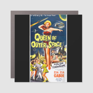 Queen of Outer Space Science Fiction Halloween Sci Car Magnet