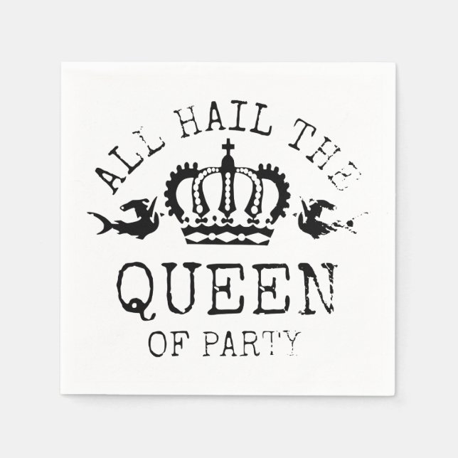 Queen of Party Paper Napkins (Front)