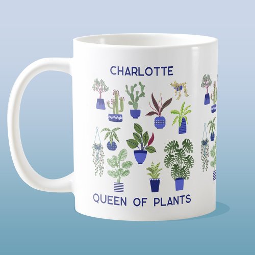 Queen of Plants Personalized Coffee Mug