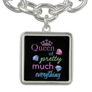 " Queen of Pretty Much Everything " Slogan  Bracelet