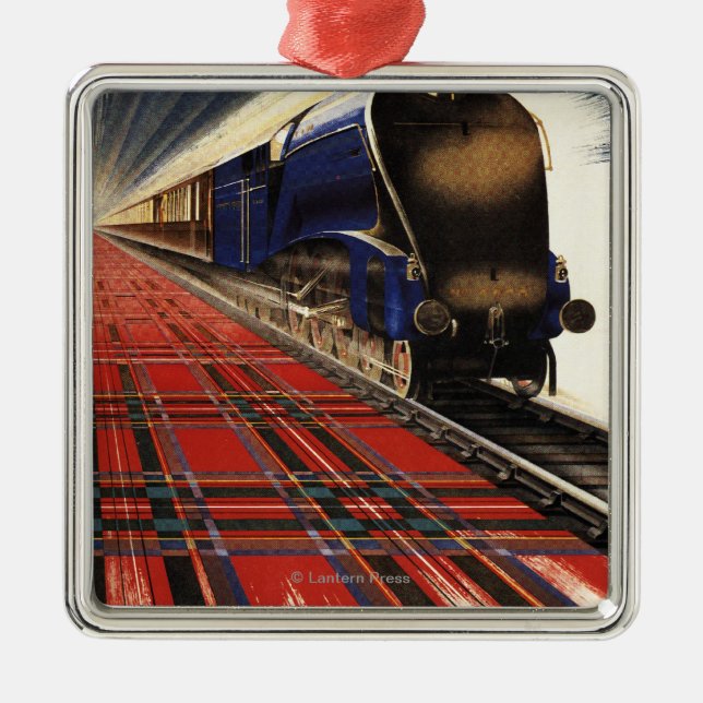 Queen of Scots Pullman Train Metal Ornament (Front)