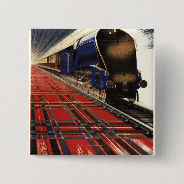 Queen of Scots Pullman Train Pinback Button (Front)