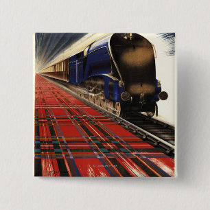 Queen of Scots Pullman Train Pinback Button