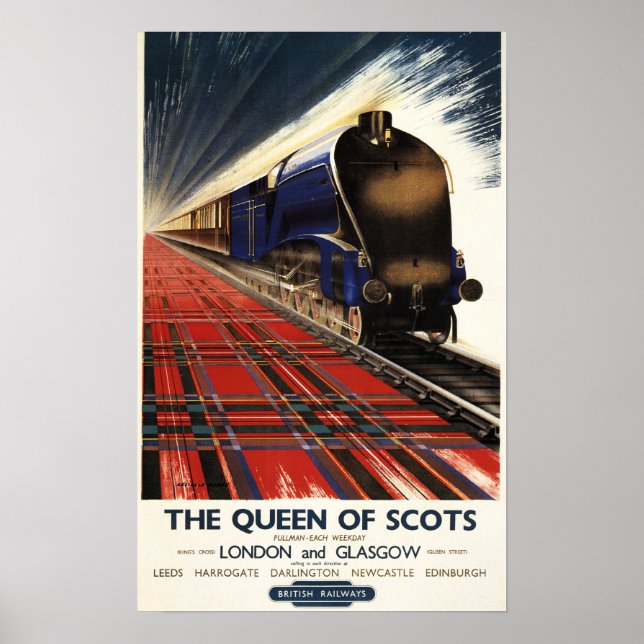 Queen of Scots Pullman Train Poster (Front)