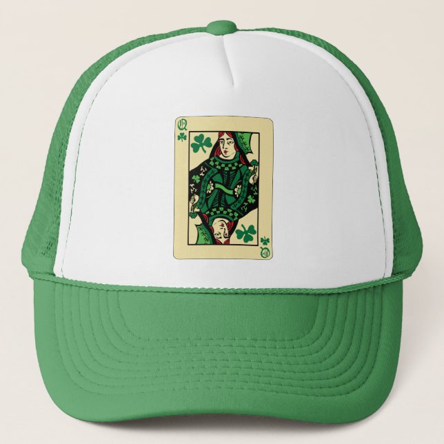 Queen of Shamrocks Trucker Hat (Front)