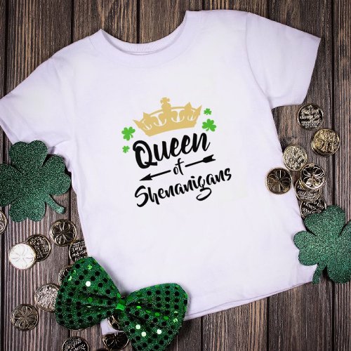 Queen of Shenanigans St Patricks Day T_Shirt
