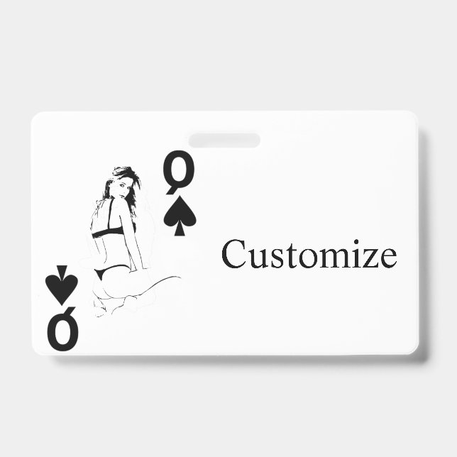 Queen of Spades Bikini Girl Thunder_Cove  Badge (Front)