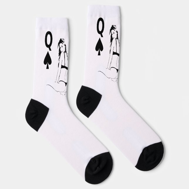 Queen of Spades Bikini Girl Thunder_Cove Socks (Right)