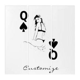 Queen of Spades Bikini Girl Thunder_Cove Triptych