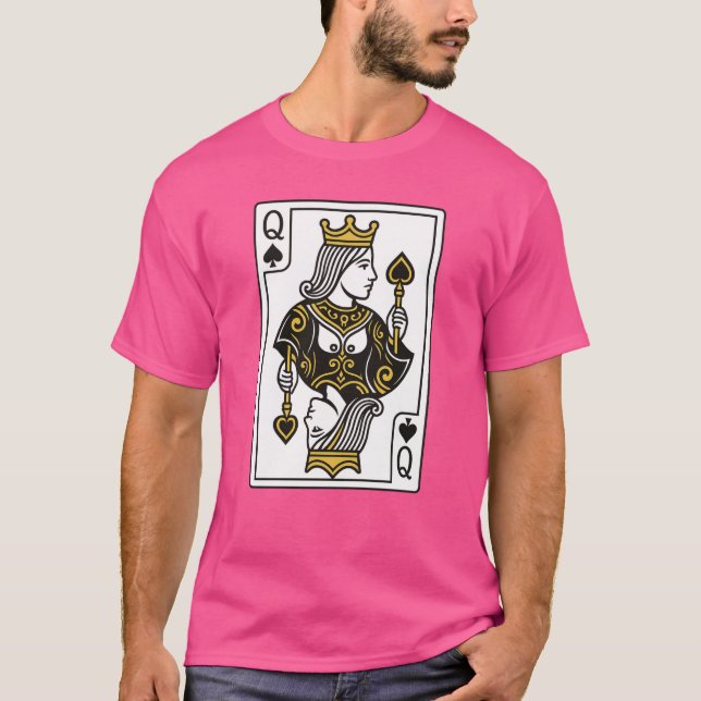 Queen of Spades — Black & Gold T-Shirt (Front)