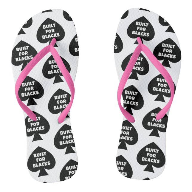 Queen of Spades Built for Blacks Flip Flops (Footbed)