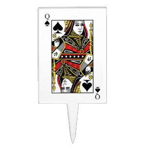 Queen of Spades Cake Topper