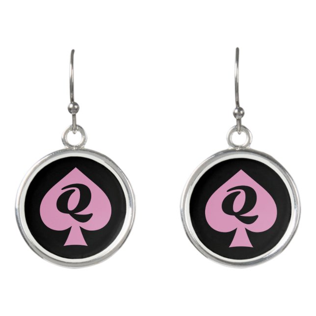 Queen of Spades Earrings (Front)