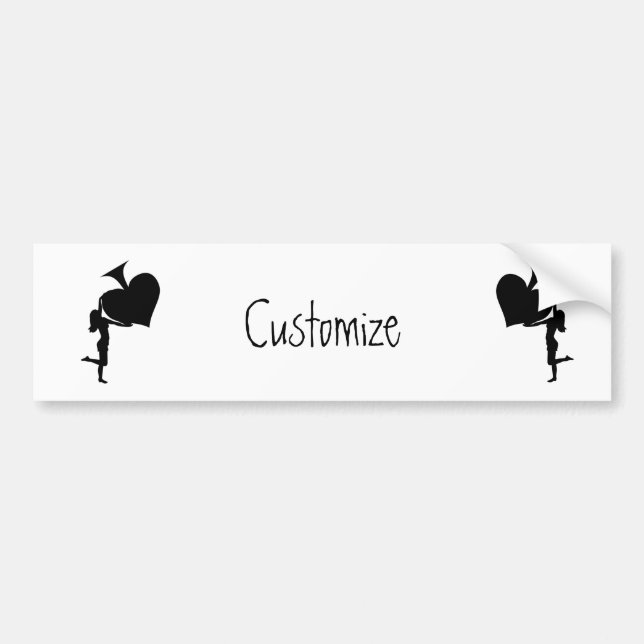 Queen of Spades Holding Black Ace Thunder_Cove Bumper Sticker (Front)