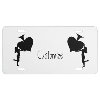 Queen of Spades Holding Black Ace Thunder_Cove License Plate