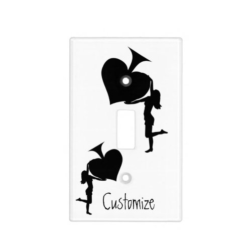 Queen of Spades Holding Black Ace Thunder_Cove Light Switch Cover