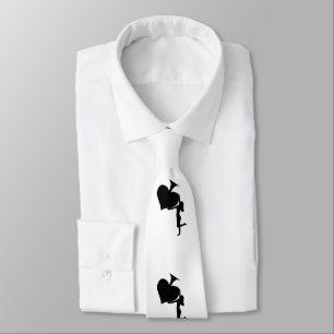 Queen of Spades Holding Black Ace Thunder_Cove Neck Tie