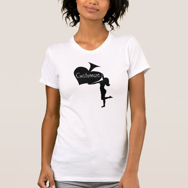 Queen of Spades Holding Black Ace Thunder_Cove T-Shirt (Front)