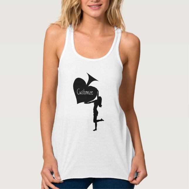 Queen of Spades Holding Black Ace Thunder_Cove  Tank Top (Front)