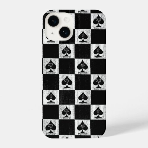 Queen of Spades iPhone Case White Checkers QoS