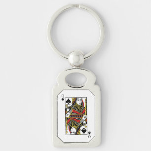 Queen of Spades Keychain