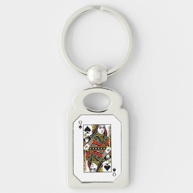 Queen of Spades Keychain (Front)