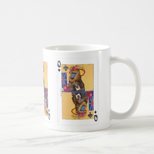 Queen of Spades Lady Mandrill at the Races Coffee Mug